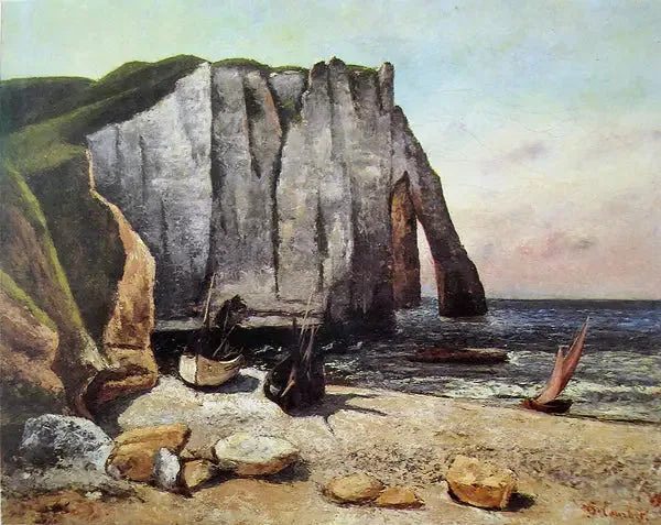 De Klif van Étretat - Gustave Courbet