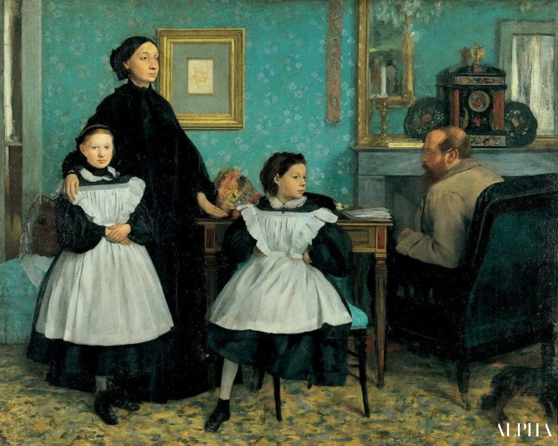De Familie Bellelli - Edgar Degas - Reproducties van schilderijen en hoogwaardige schilderijen
