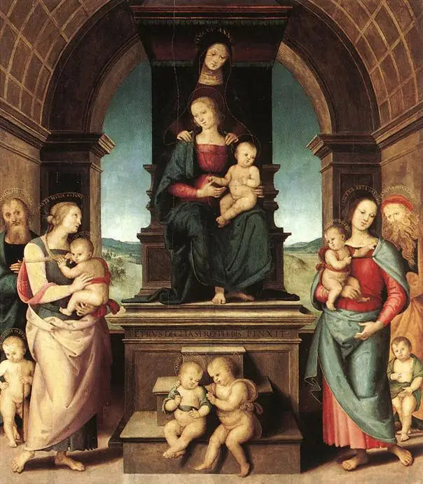 De Familie van de Maagd - Pietro Perugino