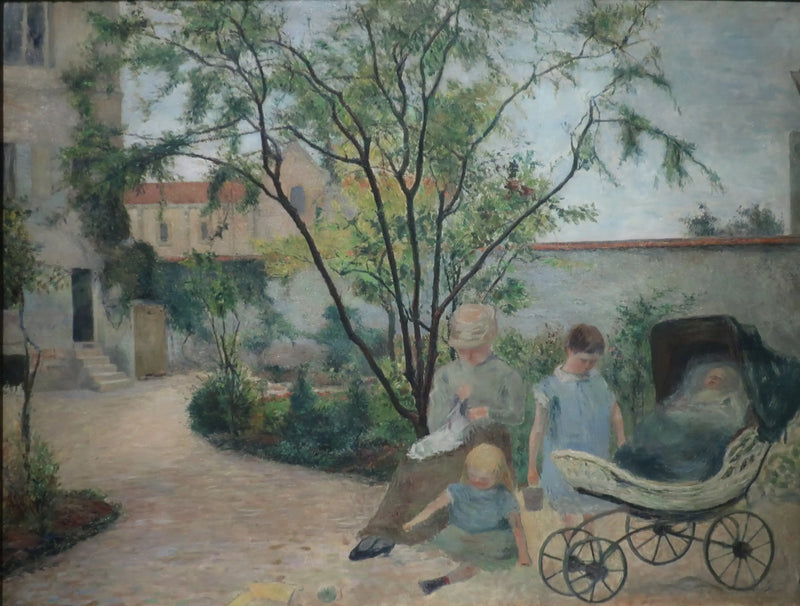 De Familie van de Schilder in de Tuin, Rue Carcel - Paul Gauguin