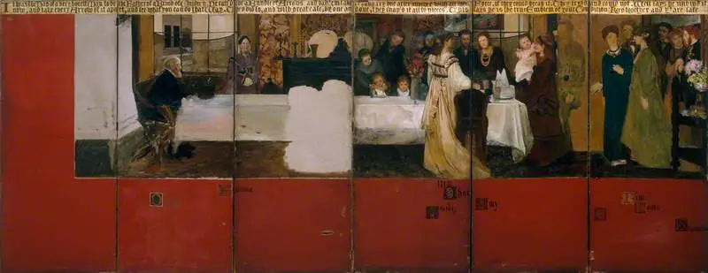 De familie Epps (kamerscherm) - Lawrence Alma-Tadema