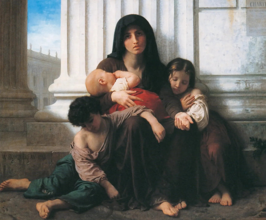 De behoeftige familie (reductie) - Bouguereau