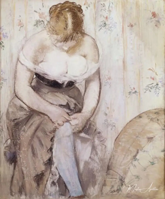 La femme à la jarretière - Edouard Manet - Reproductions de tableaux et peintures haut de gamme