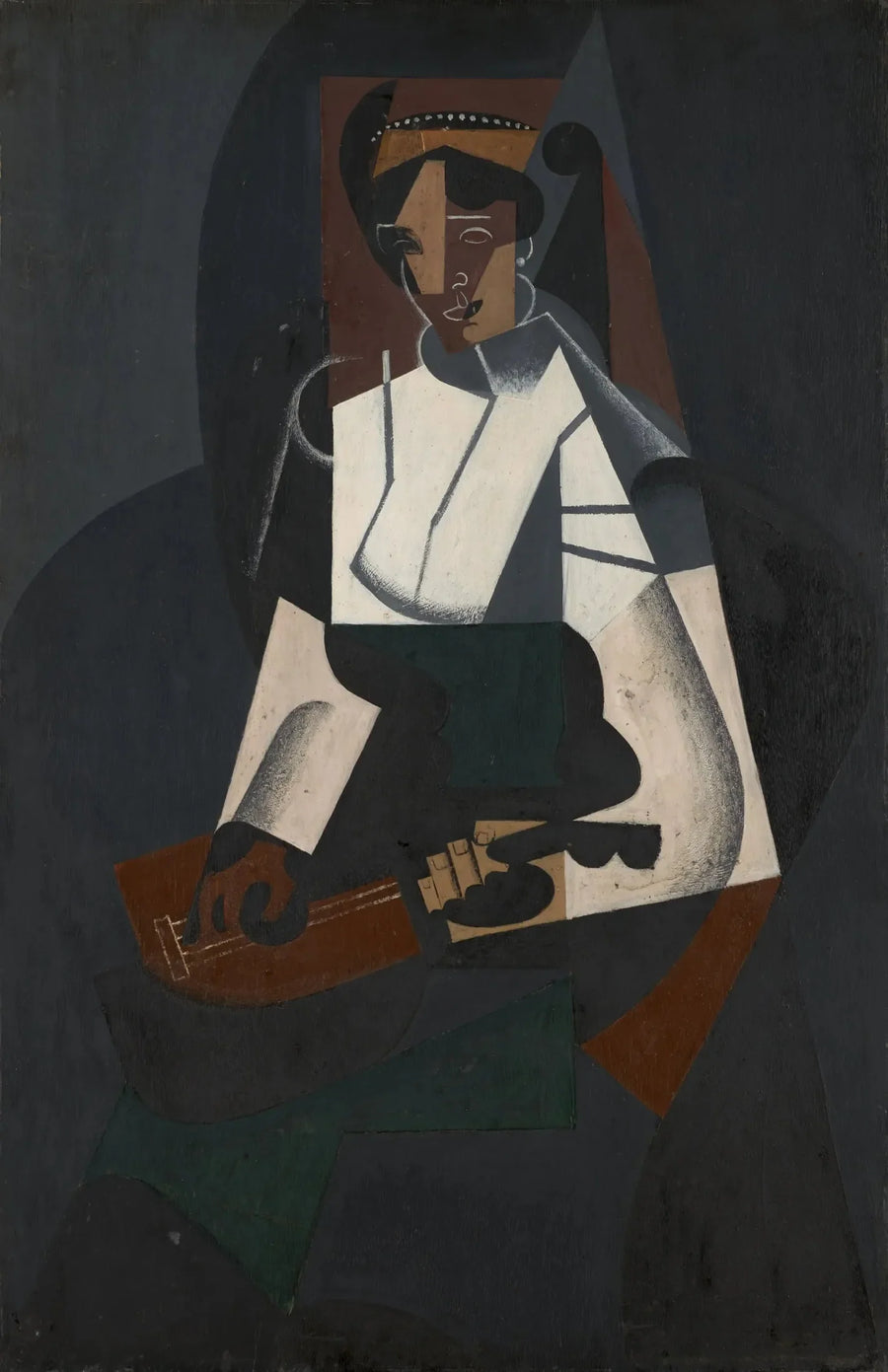 De vrouw met de mandoline, naar Corot - Juan Gris