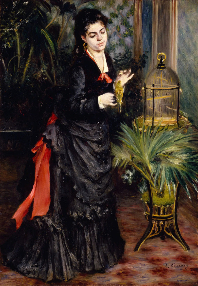 De Vrouw met de Parkiet - Pierre-Auguste Renoir