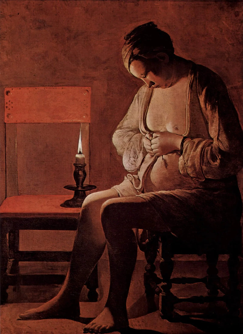 De vrouw met de vlo - Georges de La Tour