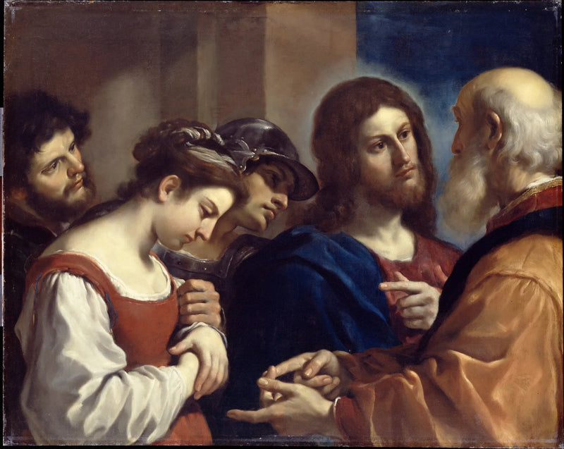 De overspelige vrouw - Guercino