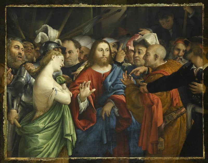 De overspelige vrouw - Lorenzo Lotto