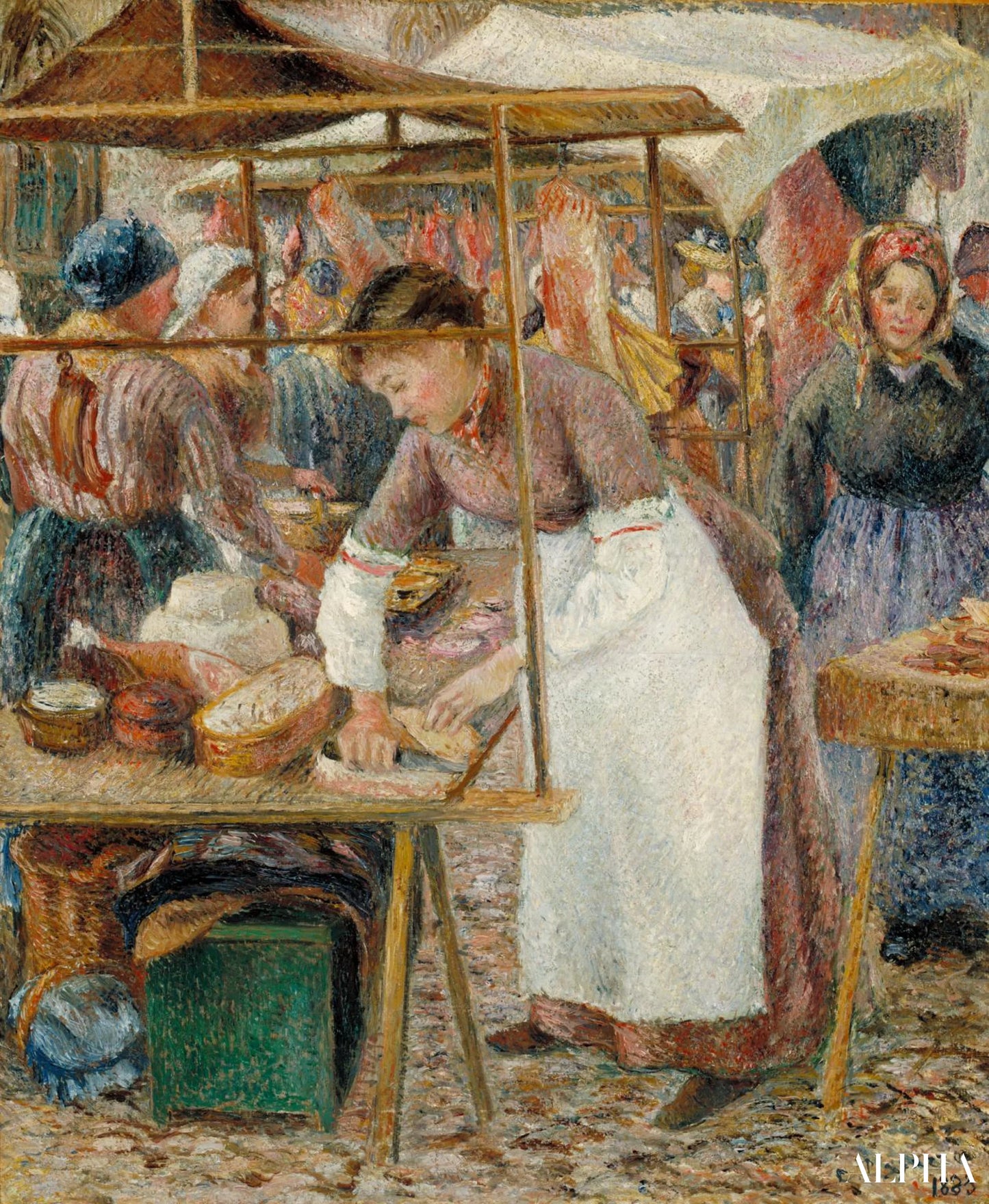 De slagersvrouw - Camille Pissarro - Reproducties van schilderijen en hoogwaardige schilderijen