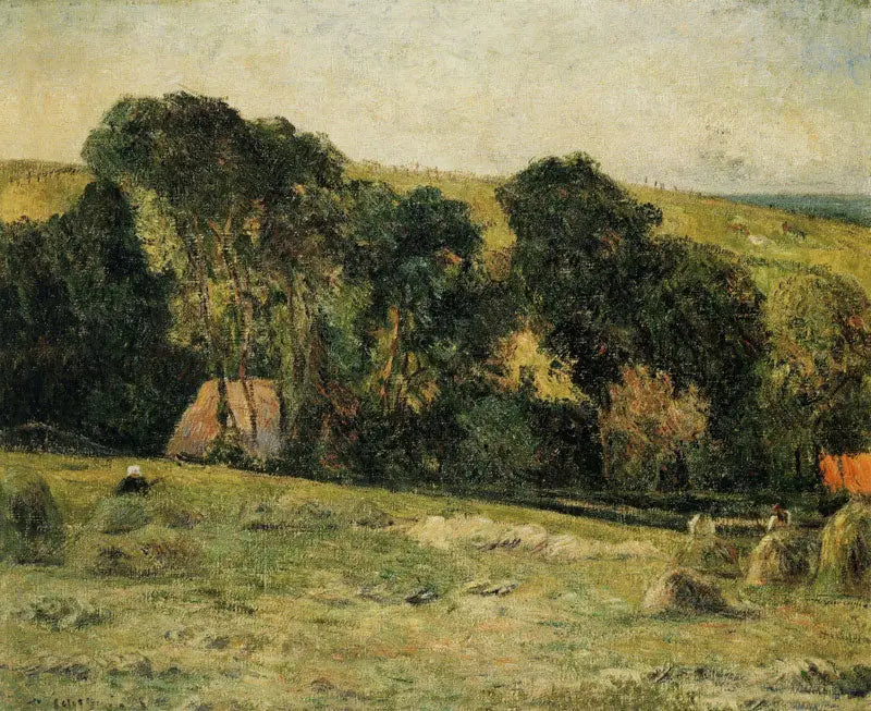 De Hooi-oogst in de omgeving van Dieppe - Paul Gauguin