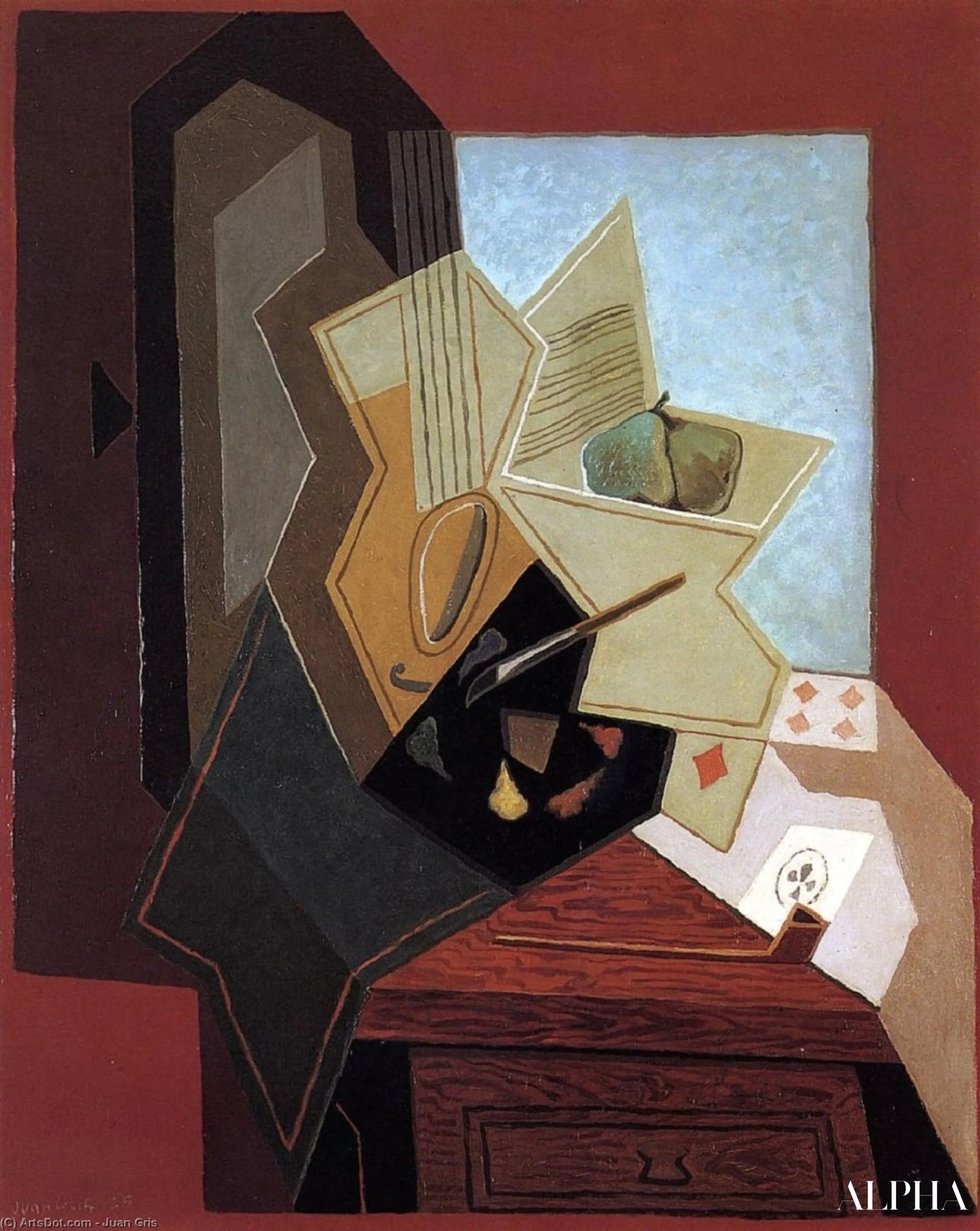 La fenêtre du peintre - Juan Gris - Reproductions de tableaux et peintures haut de gamme