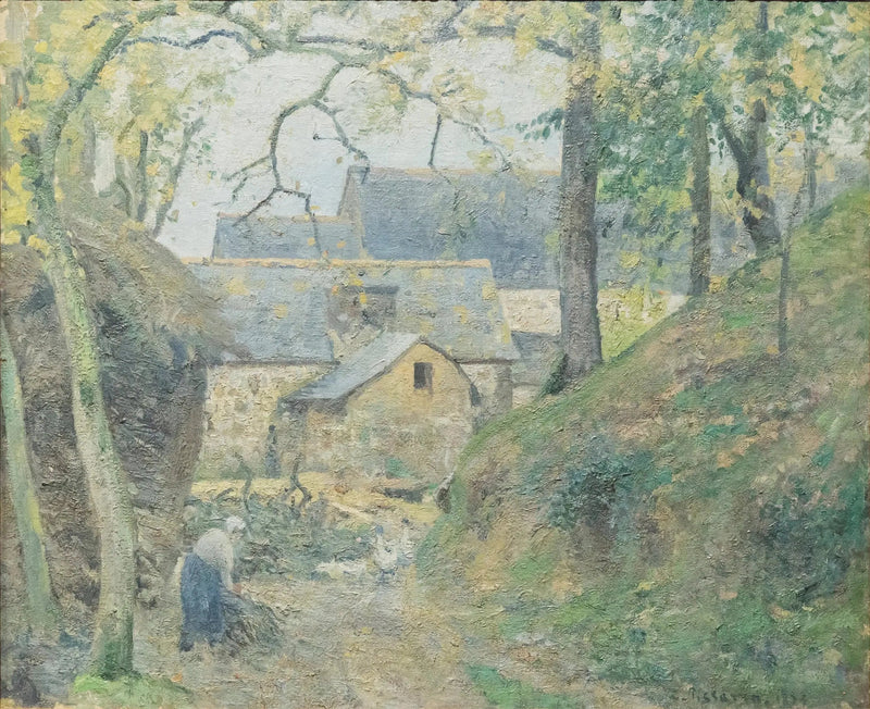 De Boerderij in Montfoucault - Camille Pissarro