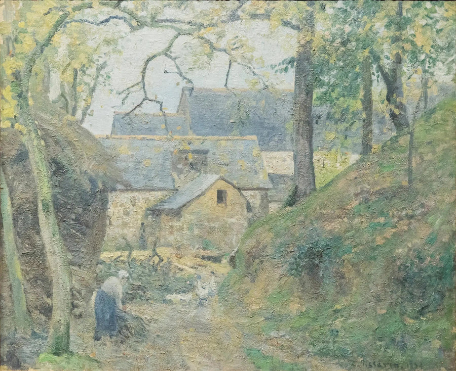 De Boerderij in Montfoucault - Camille Pissarro