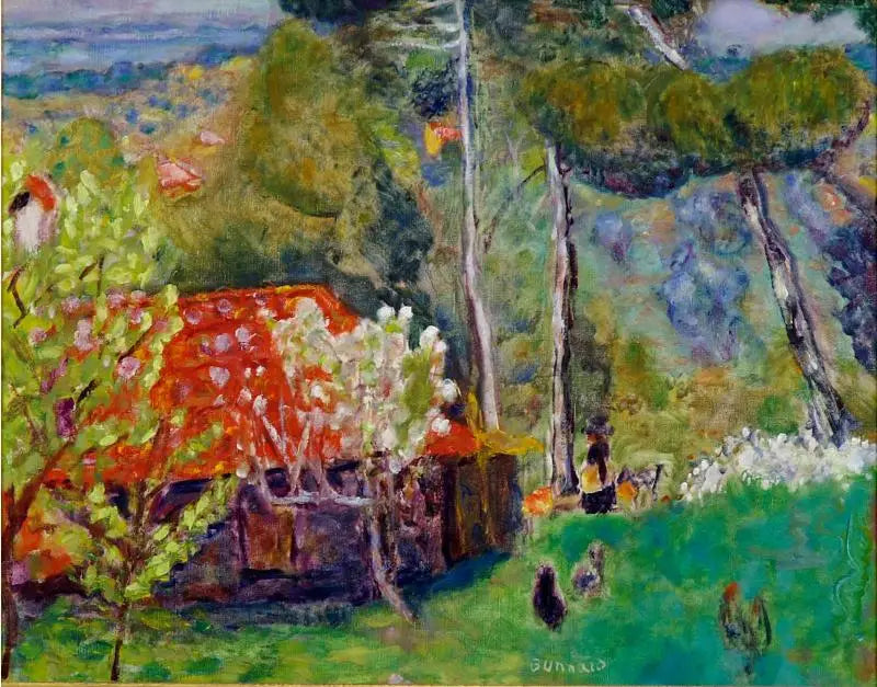 De boerderij met het rode dak - Pierre Bonnard