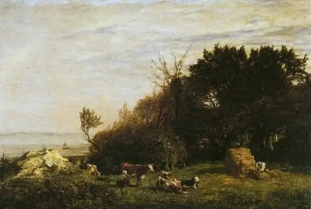 De Boerderij van Saint-Siméon, omgeving van Honfleur - Eugène Boudin