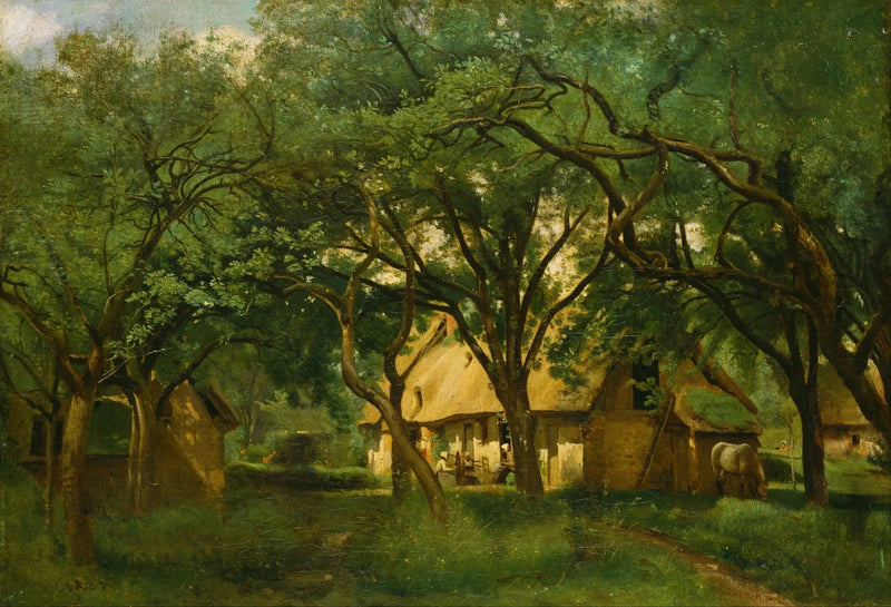 De boerderij Toutain in Honfleur - Jean-Baptiste Camille Corot