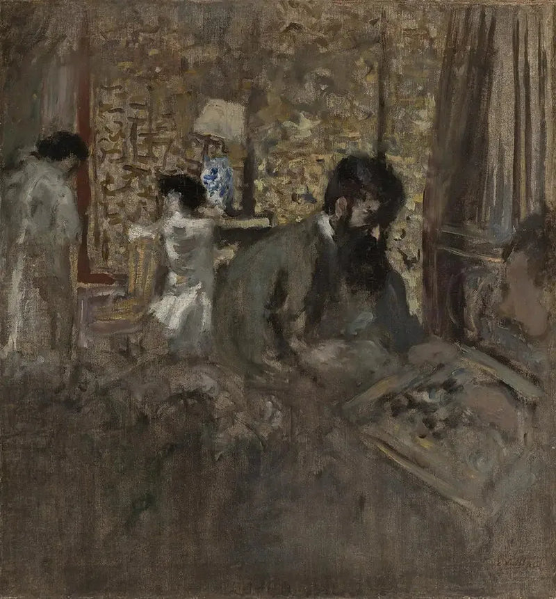 De damesfeest, Tristan Bernard bij Madame Aron - Édouard Vuillard
