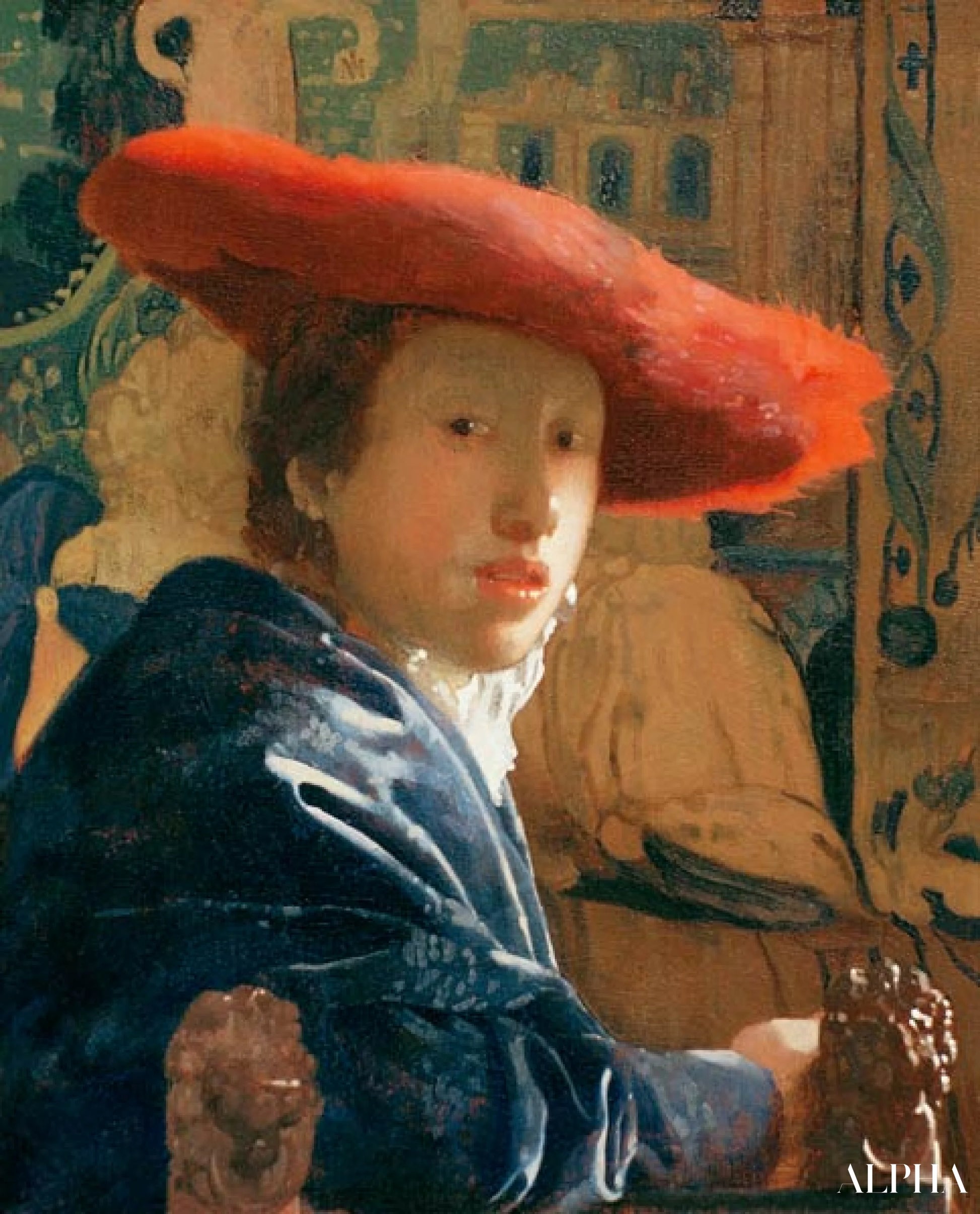 Het Meisje met de Rode Hoed - Johannes Vermeer - Reproducties van schilderijen en hoogwaardige schilderijen