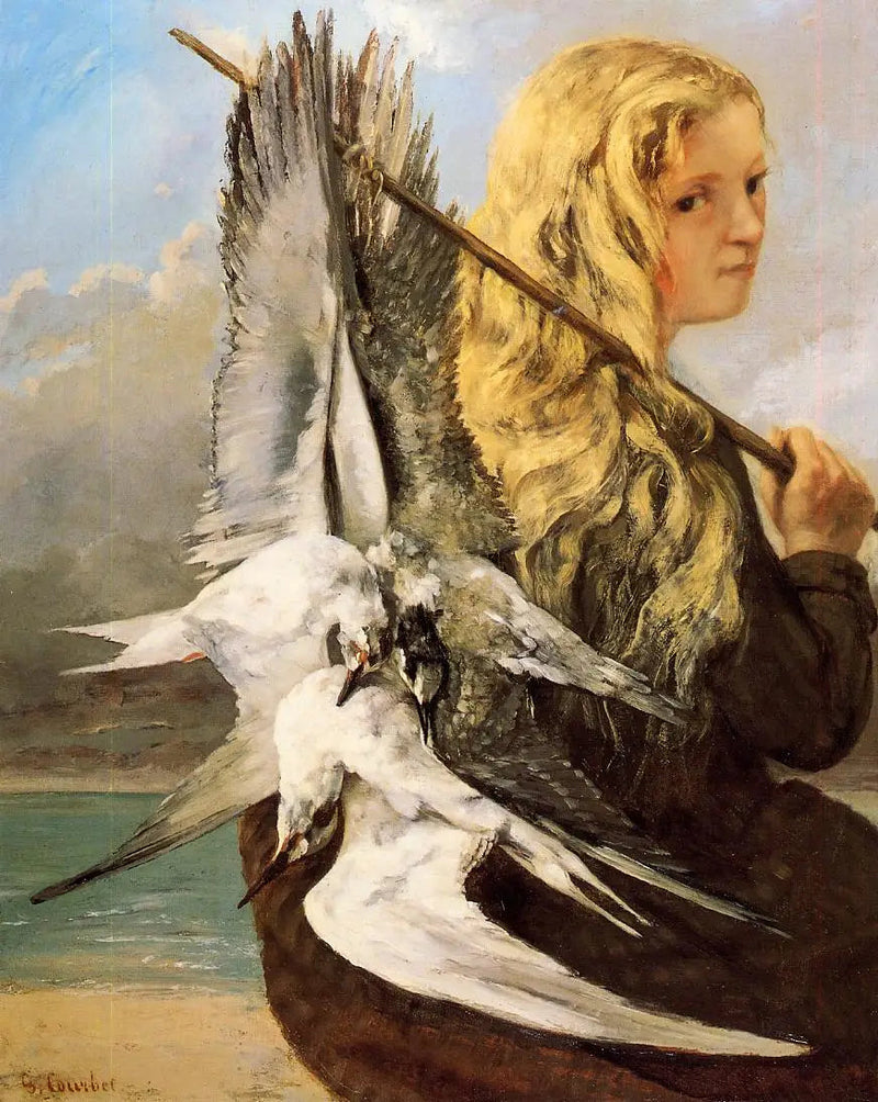 Het Meisje met Meeuwen, Trouville - Gustave Courbet