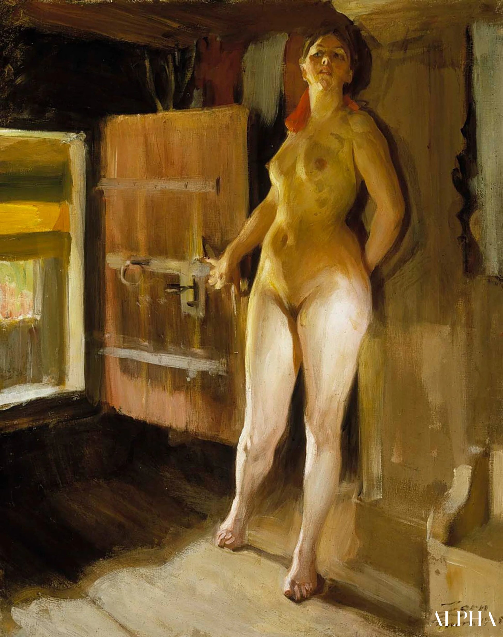 La Fille dans le sauna, 1905 - Anders Zorn - Reproductions de tableaux et peintures haut de gamme