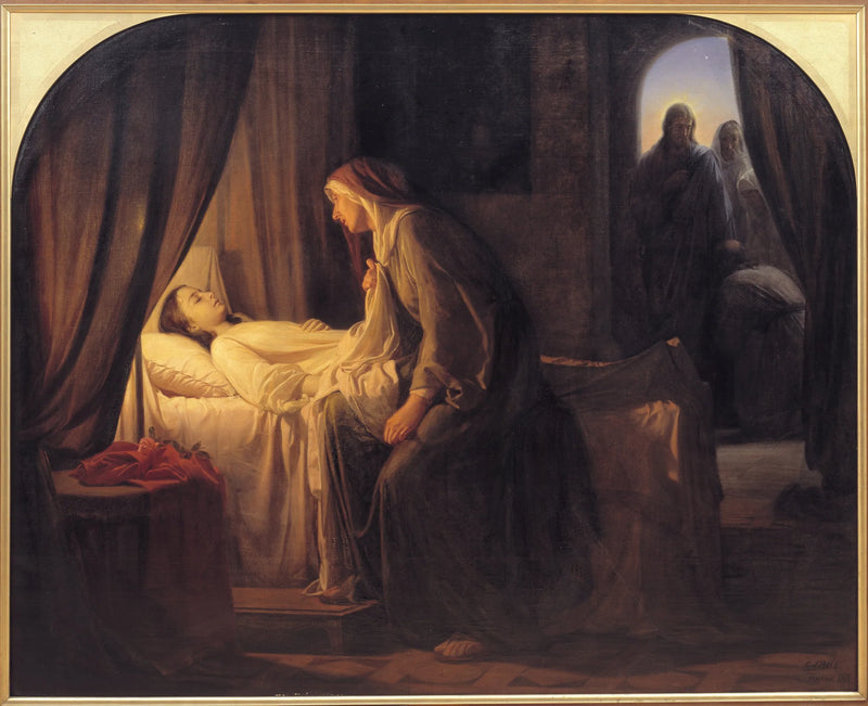 De dochter van Jairus - Carl Heinrich Bloch
