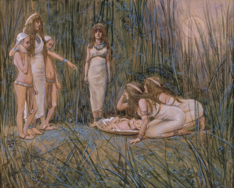 Het meisje van de farao ontvangt de moeder van Mozes - James Tissot

Source:
La fille du Pharaon reçoit la mère de Moïse - James Tissot