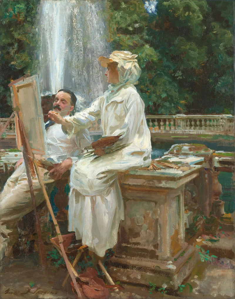 De fontein, Villa Torlonia, Frascati, Italië - John Singer Sargent
