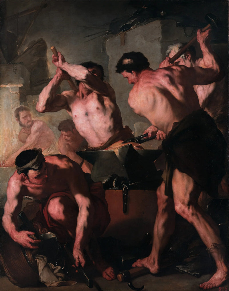 De Smidse van Vulcain - Luca Giordano