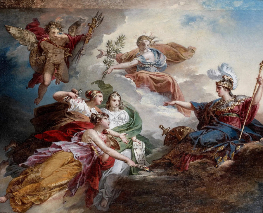 Frankrijk, onder de gedaante van Minerva, die de Kunsten beschermt - Charles Meynier

Source:
La France, sous les traits de Minerve, protégeant les Arts - Charles Meynier