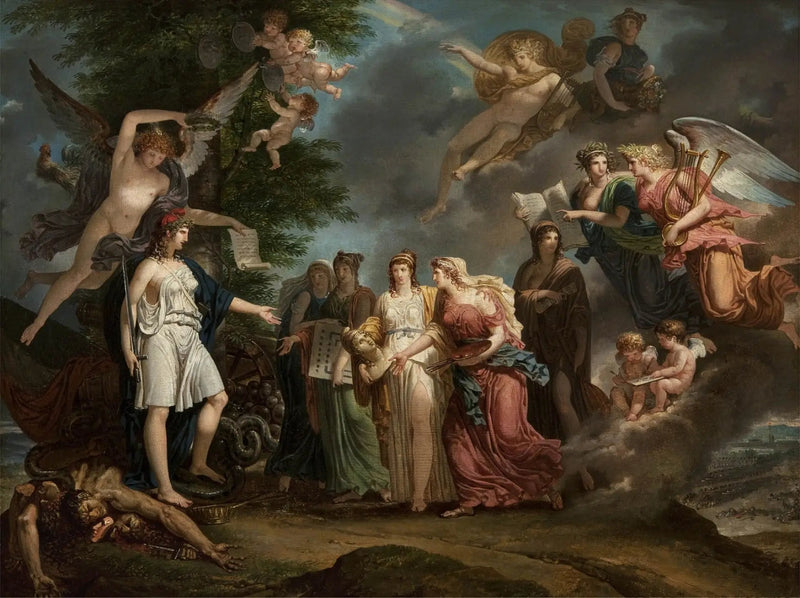 De triomferende Frankrijk die de Wetenschappen en de Kunsten aanmoedigt te midden van de oorlog - Charles Meynier

Source:
La France triomphante encourageant les Sciences et les Arts au milieu de la guerre - Charles Meynier