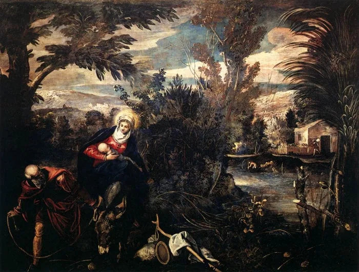 De vlucht naar Egypte - Jacopo Tintoretto
