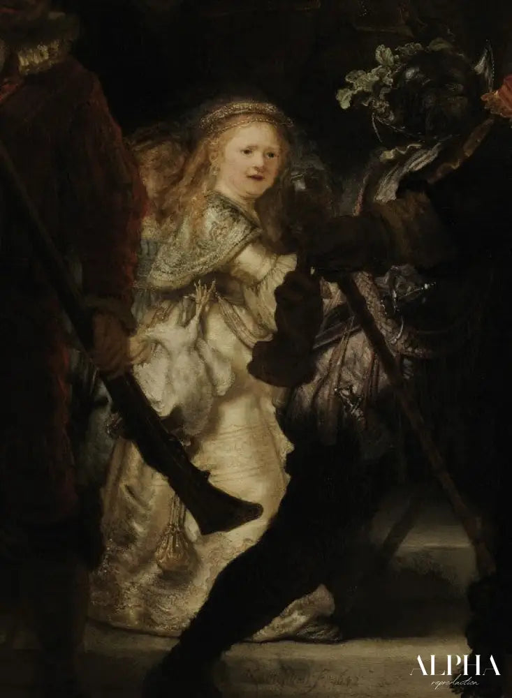 La Garde de nuit (Détail) - Rembrandt van Rijn - Reproductions de tableaux et peintures haut de gamme