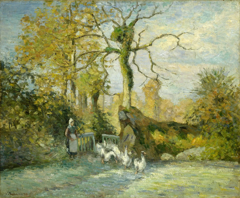 De Ganshouder in Montfoucault (Witte Vorst) - Camille Pissarro