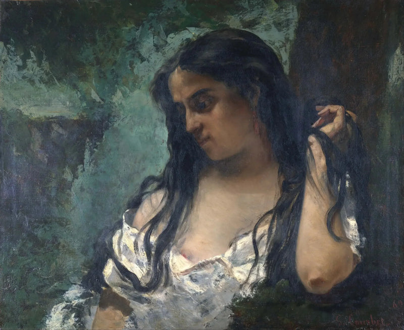 De peinzende Gitane - Gustave Courbet