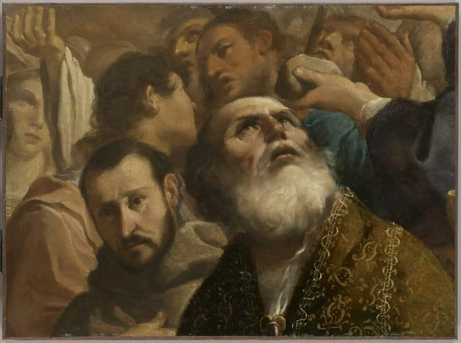 De Glorie van alle heiligen. Fragment - Guercino