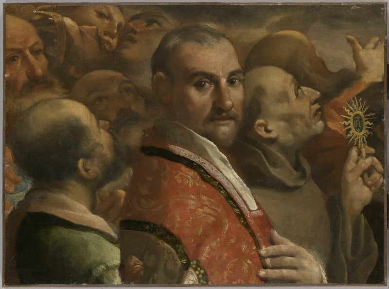 De Glorie van alle heiligen. Fragment - Guercino