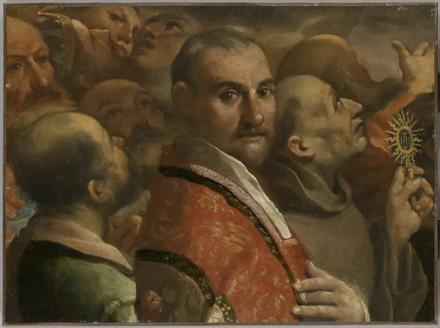De Glorie van alle heiligen. Fragment - Guercino