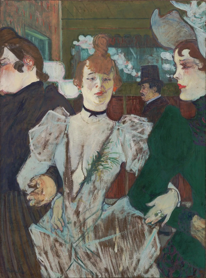 La Goulue die het Moulin-Rouge binnenkomt - Henri de Toulouse-Lautrec