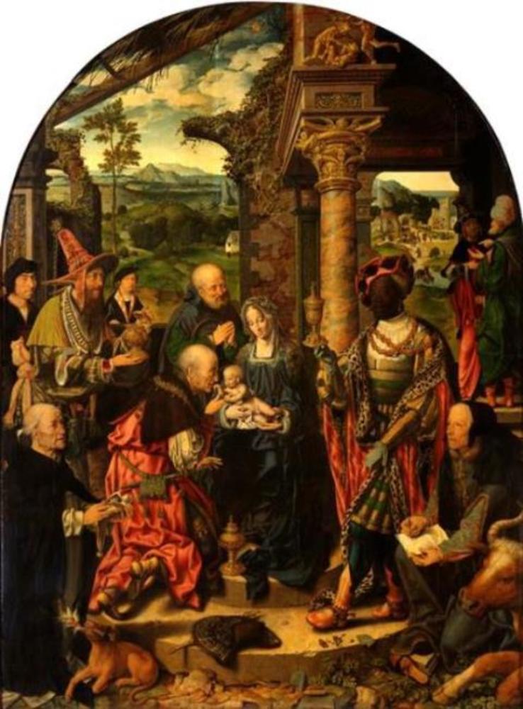 De grote Aanbidding der Koningen - Joos van Cleve