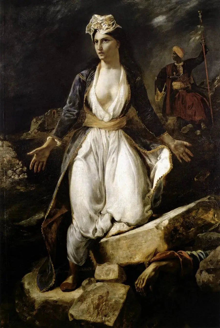 Griekenland op de ruïnes van Missolonghi - Eugène Delacroix