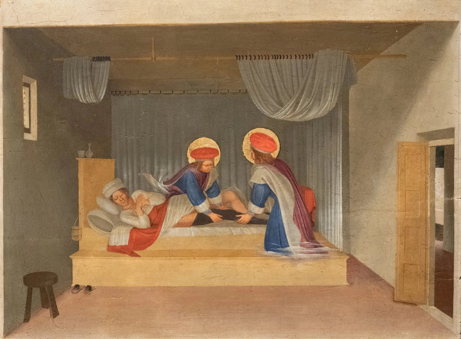 De genezing van Justinus door Sint Cosmas en Sint Damianus - Fra Angelico

Source:
La guérison de Justinien par saint Côme et saint Damien - Fra Angelico