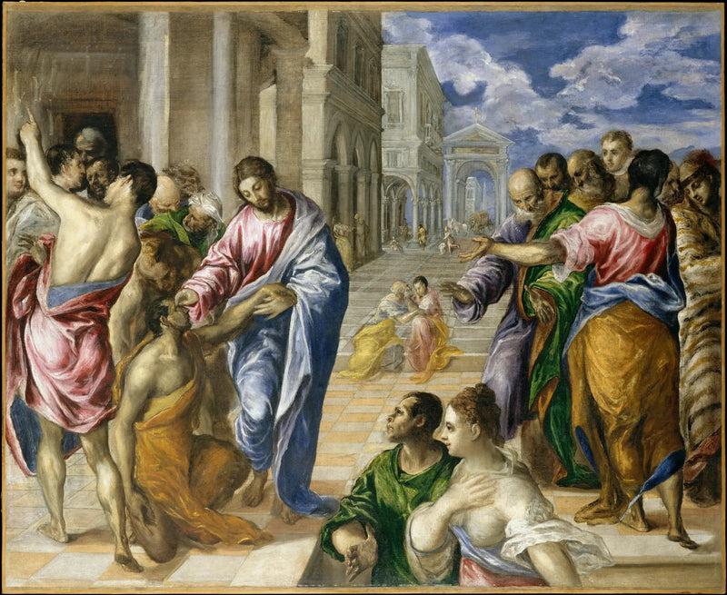 De Genezing van de Blinde - El Greco