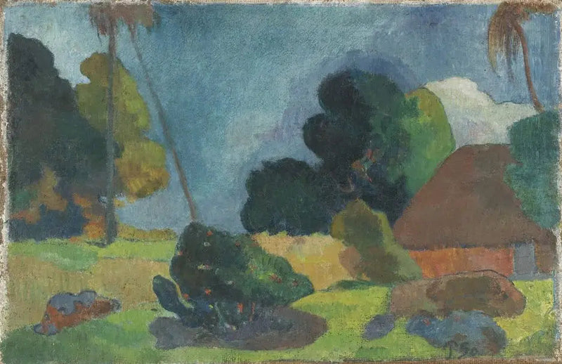 De Hut onder de Palmbomen - Paul Gauguin