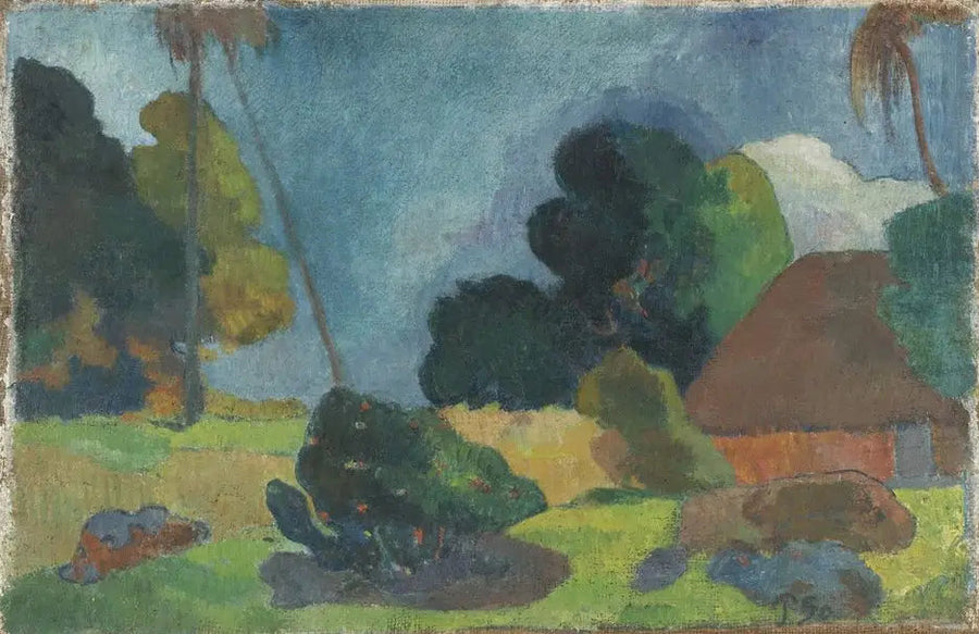 De Hut onder de Palmbomen - Paul Gauguin