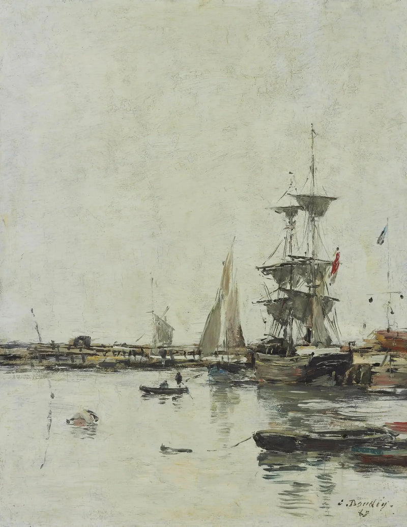 De pier in Trouville - Eugène Boudin