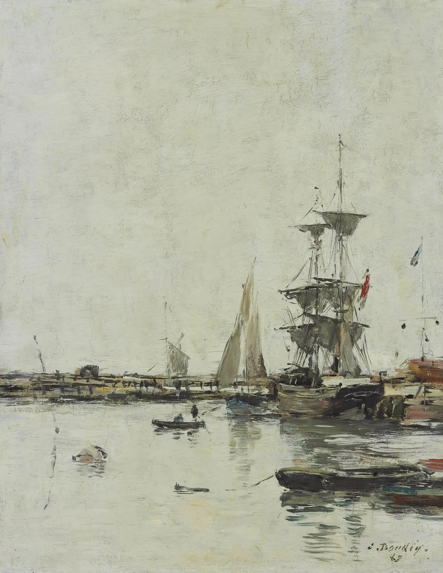 De pier in Trouville - Eugène Boudin