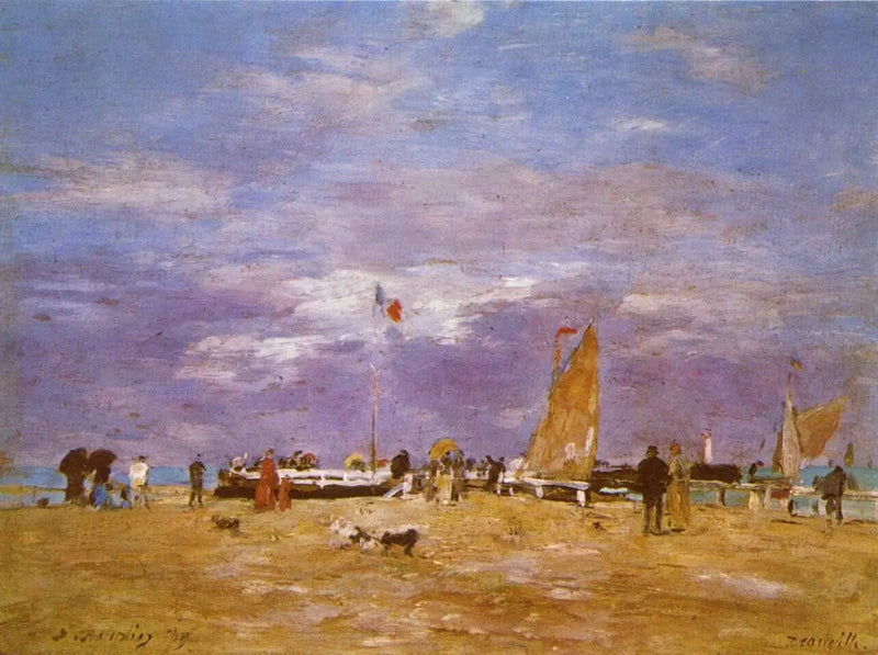 La Jetée van Deauville - Eugène Boudin