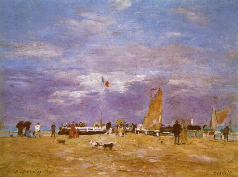 La Jetée van Deauville - Eugène Boudin