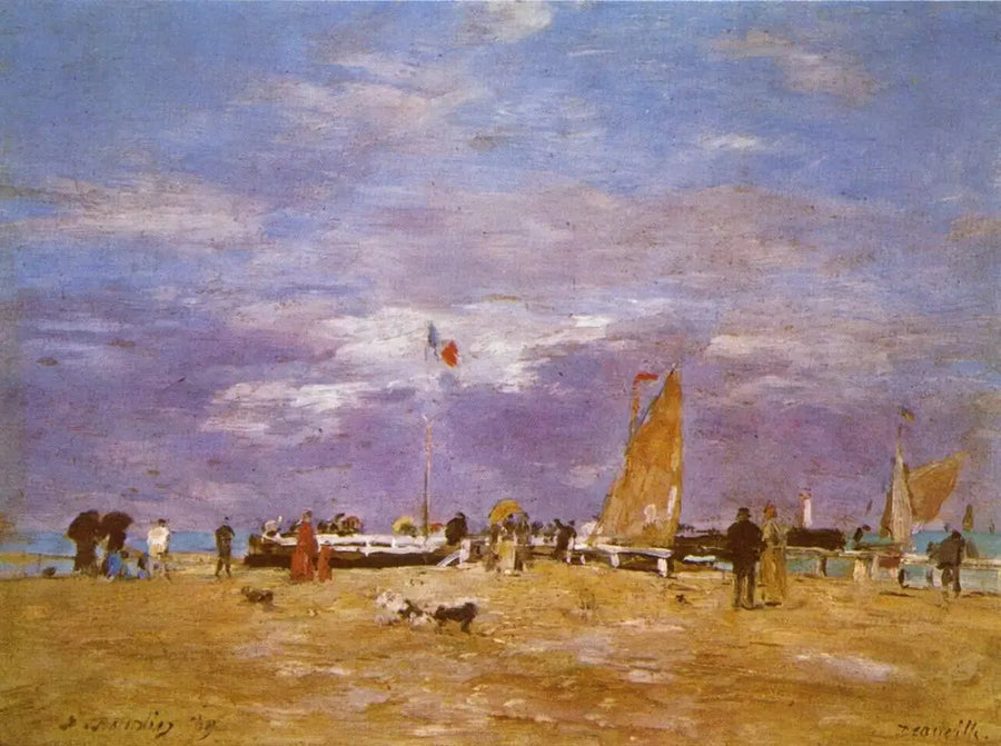La Jetée van Deauville - Eugène Boudin