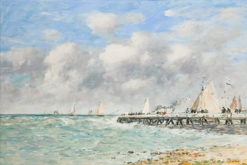 De pier van Trouville - Eugène Boudin